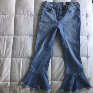 ASOS New Look Petite Flare Ankle Denim